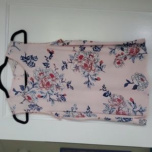 Pale Sky floral flowy top